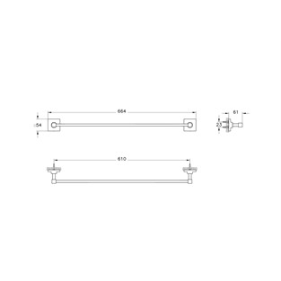 VitrA Root Havluluk Krom 60 cm A44810