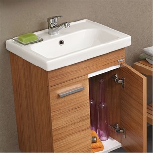ORKA Enez Banyo Dolabı Takımı Teak 65 cm ORKA5000295
