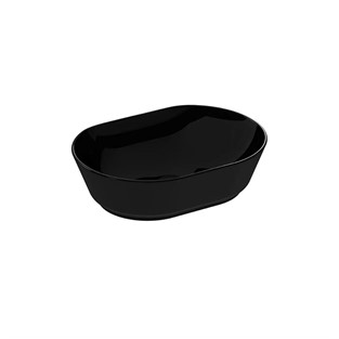 VitrA Geo Çanak Lavabo Oval 55x40 cm Siyah 7427B070-0016