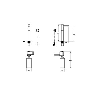 VitrA Origin Temassız Sıvı Sabunluk Elektrikli Fırçalı Nikel A4476034