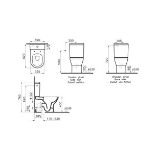 VitrA İntegra Rim-ex Duvara Tam Dayalı Klozet 7043B003-0585