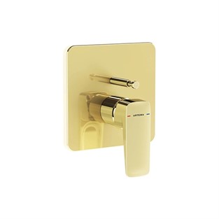 Artema Root Square Termostatik Ankastre Banyo Bataryası V-Box Soft Altın A4282874