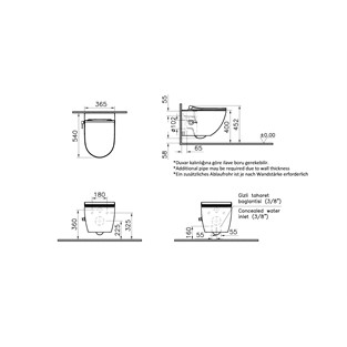 VitrA Sento Rim-ex Asma Klozet Beyaz 7748B003-7211