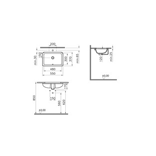 VitrA S20 Tezgah Altı Lavabo Beyaz 7475B003-0618