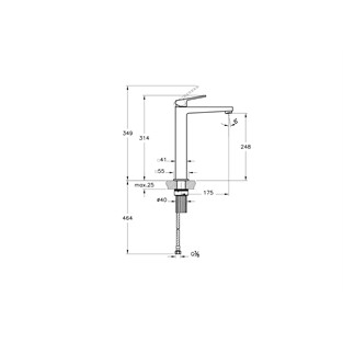 Artema Minimax Square Çanak Lavabo Bataryası Krom A43724