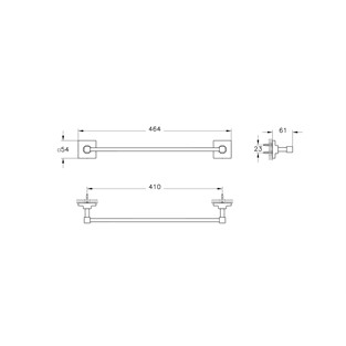 VitrA Root Havluluk 40 cm Krom A44809