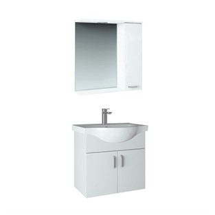 ORKA Duru Asma Banyo Dolabı Takımı Beyaz 55 cm ORKA5002885