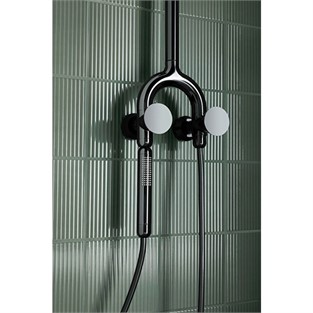 VitrA Liquid Tom Dixon Termostatik Duş Sistemi Parlak Siyah A4721939