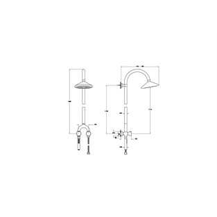 VitrA Liquid Tom Dixon Termostatik Duş Sistemi Parlak Siyah A4721939