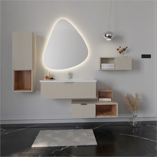 Kobos Bella Çekmeceli ve Açık Raflı Alt Dolap Luna KB700032