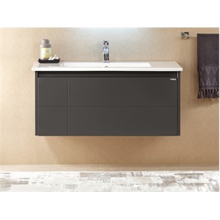ORKA Likya Banyo Dolabı Takımı Mat Antrasit 100 cm ORKA5002482