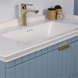 Kobos Noble 80 cm Banyo Dolabı Seti Light Blue