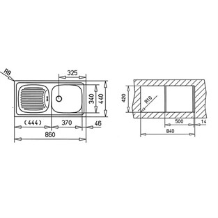 Teka EASY INFANT OD Paslanmaz Çelik Eviye 40109743 TK.40109743
