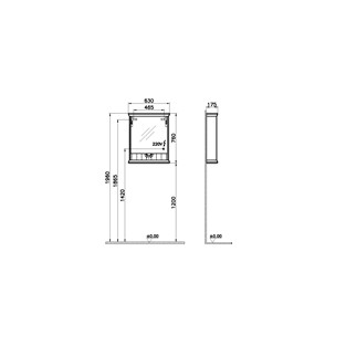 VitrA Valarte Dolaplı Ayna 65 cm Mat Beyaz Sol 62225