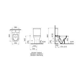 Vitra S50 Duvara Sıfır Klozet 5427L003-0092