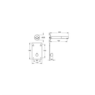 VitrA Origin Temassız Ankastre Lavabo Bataryası Mat Siyah A4711136WTC