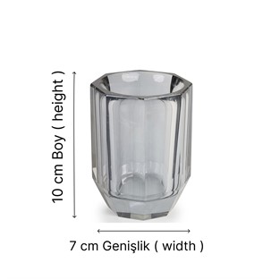 Kobos Cam Diş Fırçalık Gri KB10001KR