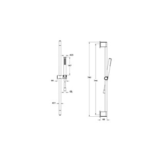 Artema Prime Stick Round Sürgülü El Duşu Mat Siyah A4592936