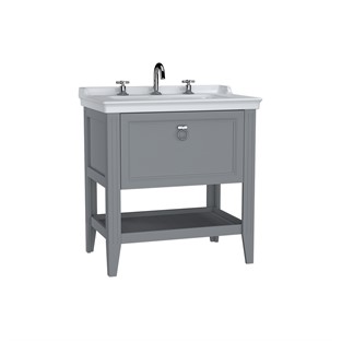 VitrA Valarte Çekmeceli Etajerli Lavabo Dolabı 80 cm Mat Gri 62190