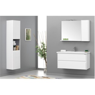 ORKA Düden Çekmeceli Banyo Dolabı Takımı Beyaz 100 cm ORKA5002668