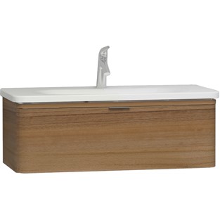 VitrA Nest Trendy Lavabo Dolabı 100 cm Tek Çekmeceli Hareli Doğal Ahşap 56141