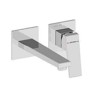 Artema Minimax Square Ankastre Lavabo Bataryası (Uzun) Krom A43593