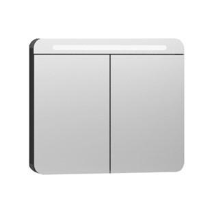 VitrA Nest Trendy Aydınlatmalı Dolaplı Ayna Antrasit 80 cm 56174