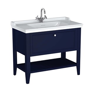 VitrA Valarte Neo Lavabo Dolabı (Etajerli Lavabolu) 100 cm Çelik Mavisi 65777