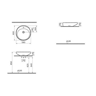 VitrA İstanbul Çanak Lavabo 60 cm 4279B403-0041
