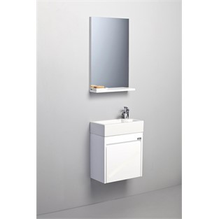 ORKA Yedisu Banyo Dolabı Takımı Parlak Beyaz 45 cm ORKA5003264