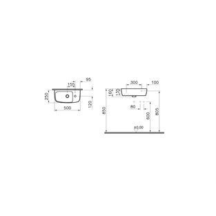 VitrA Shift Lavabo 50 cm 7070B003-0029
