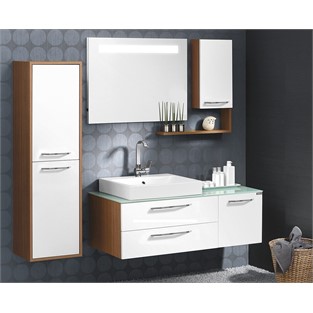 ORKA Heybeli Banyo Dolabı Takımı Teak 120 cm ORKA5000489