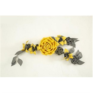 Vitale Sarı Gri  Duvar Model Yapay Çiçek AK.ESR0028
