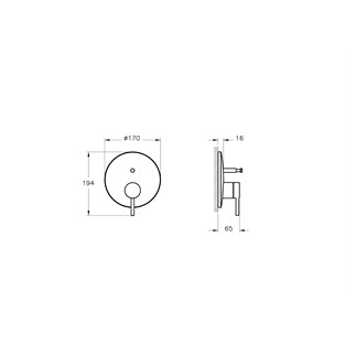Artema Minimax Round Ankastre Banyo Bataryası Krom A43620