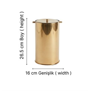 Kobos Nova Çöp Kovası 5L Parlak Altın KBW-908GL