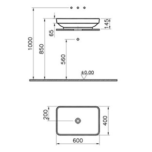 Vitra Water Jewels Çanak Lavabo 60 cm Altın 4442B072-0016