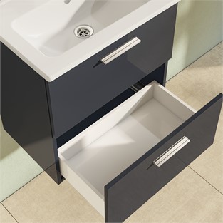 VitrA Mia Banyo Dolabı Seti 60cm Antrasit 75102