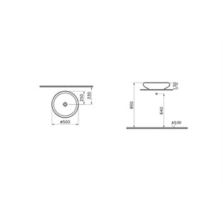 İstanbul Çanak Lavabo 50 cm-Beyaz 4522B403-0016