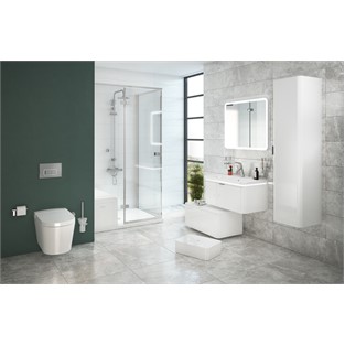 VitrA Nest Trendy Lavabo Dolabı 80 cm Tek Çekmeceli Parlak Beyaz 56438