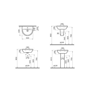 VitrA İntegra Lavabo 50 cm 7066L003-0001