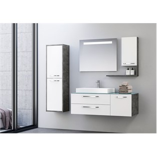 ORKA Heybeli Banyo Dolabı Takımı Irony 120 cm ORKA5000490