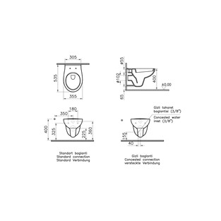 VitrA S20 Round Asma Klozet 5959L003-0850