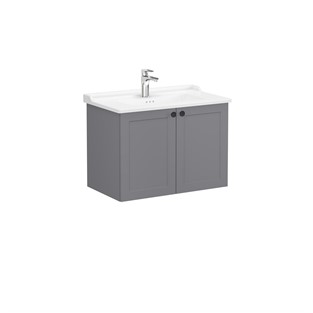 VitrA Root Classic Kapaklı Lavabo Dolabı 80 cm Mat Gri 68724
