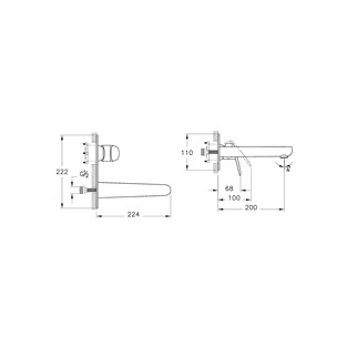 Artema Flow Round Ankastre Lavabo Bataryası Krom A43167