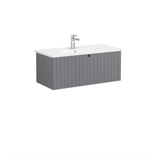VitrA Root Groove Çekmeceli Lavabo Dolabı 100 cm Mat Gri 69396