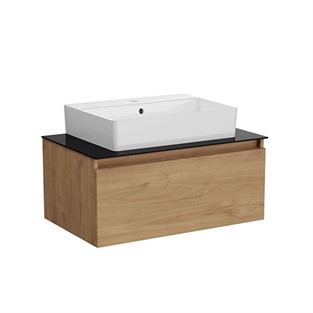 VitrA Nuo Lavabo Dolabı Altın Meşe 80cm (Çanak Lavabolu) 80436