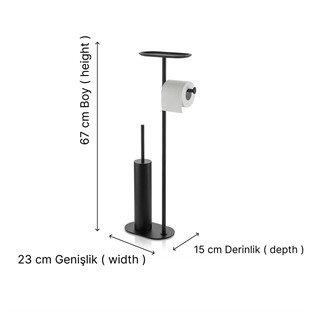 Kobos Nova Hareketli WC Set Yuvarlak Mat Siyah KBW-836-1MB