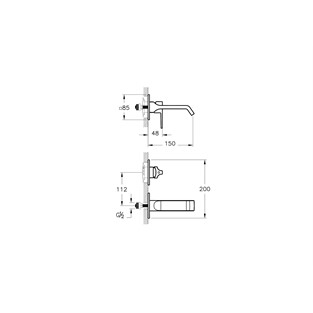 VitrA Suit Ankastre Lavabo Bataryası Sıva Üstü Grubu Soft Altın A4278274