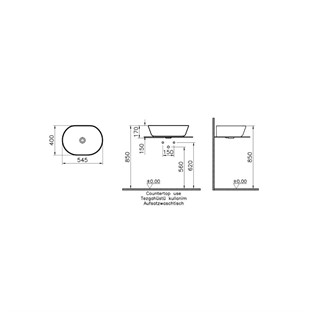 VitrA Geo Çanak Lavabo Mat Siyah 7427B083-0016