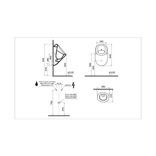VitrA Liquid Rim-ex Temassız Pisuvar Beyaz 7324B003-5331